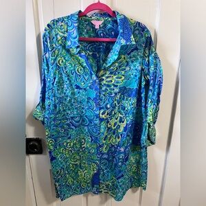 Lilly Pulitzer Lilly’s Lagoon Natalie swim coverup size XL